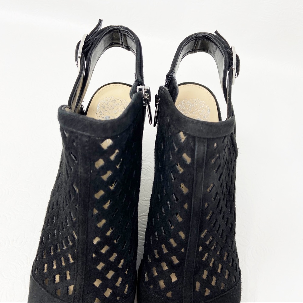 New VINCE CAMUTO EMPERLA cone heel sandals black - Picture 3 of 8